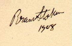 Bram  Stoker signature