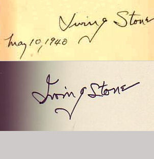 Irving  Stone signature