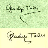 Gladys  Tabor signature