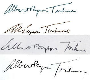 Albert Payson  Terhune signature