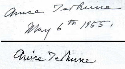 Anice  Terhune signature