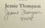Jeanie  Thompson signature