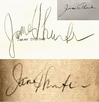 James  Thurber signature