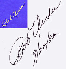 Bob  Uecker signature