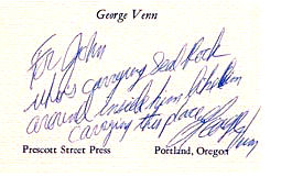 George  Venn signature