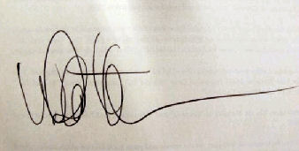 William T.  Vollmann signature