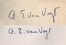 A. E. van Vogt signature