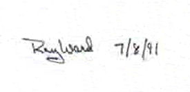 Ray  Ward signature