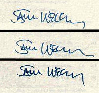 Sam  Weller signature