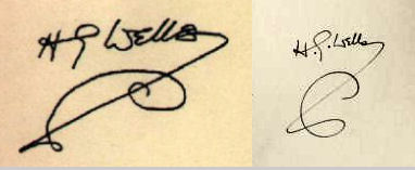 H. G.  Wells signature