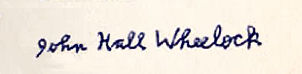 John Hall Wheelock signature