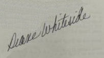 Diane  Whiteside signature