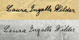 Laura Ingalls  Wilder signature