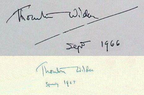 Thornton  Wilder signature