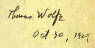 Thomas  Wolfe signature
