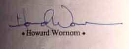 Howard  Wornom signature